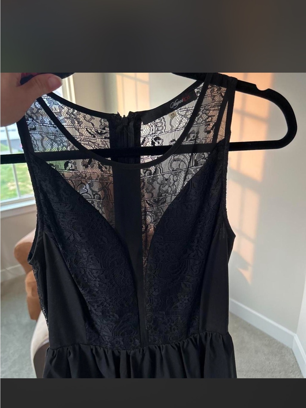 Sugarlips Black Lace Backless Sleeveless Dress